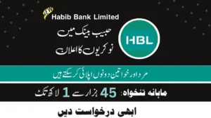 Habib Bank Limited HBL Jobs 2024 for Females and Males
