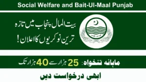 Punjab Bait-Ul-Maal Jobs 2024 Latest Advertisement Table of Contents Punjab Bait-Ul-Maal Jobs 2024 Latest Advertisement More Jobs in Pakistan Vacant Positions Eligibility Criteria for Bait-Ul-Maal Jobs Salary Package How to Apply for Social Welfare and Bait-Ul-Maal Punjab Jobs 2024? Social Welfare and Bait-Ul-Maal Punjab Jobs Advertisement 2024